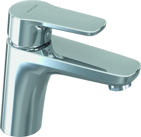 VIGOUR Miscelatore monocomando per lavabo derby senza trottola cromato