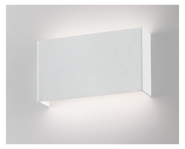 APPLIQUE RETTANGOLO ALLUMINIO BIANCO LED 12W CCT 3000K-4000K LUCE SOPRA SOTTO