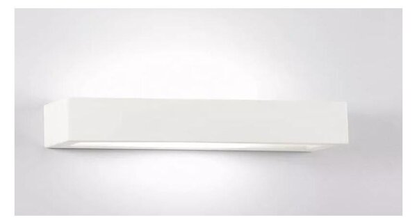 APPLIQUE ISYLUCE EFFETTO GESSO 2XE27 VERNICIABILE RETTANGOLARE MODERNO