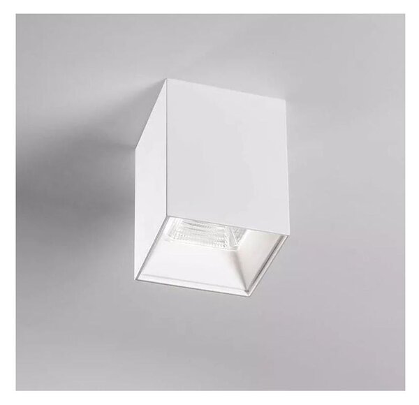 FARETTO PLAFONIERA LED INTEGRATO 12W 3000K-4000K BIANCO VETRO OTTICO