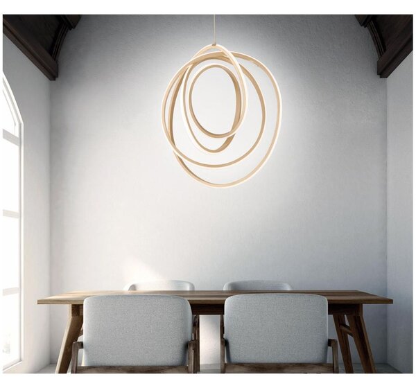 GOLDEN 50 LAMPADARIO A SOSPENSIONE ORO OPACO LED INTEGRATO 50W LUCE CALDA
