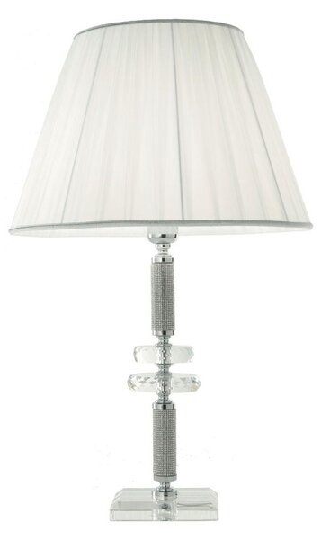 DIDO LAMPADA DA TAVOLO GRANDE IN CRISTALLO E METALLO ELEGANTE E CLASSICA DIAMETRO CM 40 5 COLORI