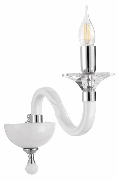 GALA APPLIQUE AD UNA SOLA LUCE CLASSICA ED ELEGANTE IN CRISTALLO E VETRO 6 COLORI DI ONDALUCE