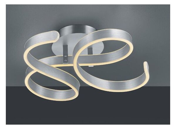 FRANCIS PLAFONIERA LED 40W VORTICI MODERNA LUCE 3000K ANTRACITE, ALLUMINIO DIMMERABILE
