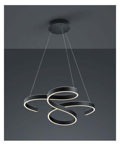 FRANCIS LAMPADARIO A SOSPENSIONE LED 52W MODERNO LUCE 3000K ANTRACITE, ALLUMINIO DIMMERABILE