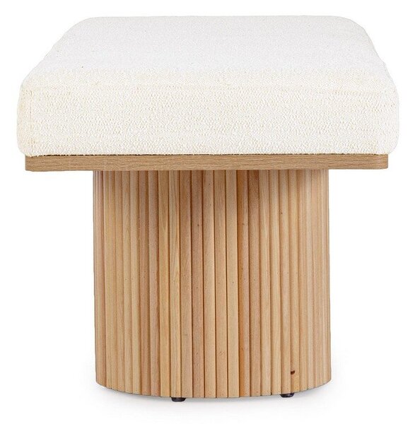 Panchina color crema in imbottito con rivestimento in bouclé Floriana – Bizzotto