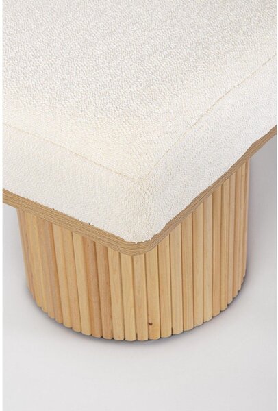 Panchina color crema in imbottito con rivestimento in bouclé Floriana – Bizzotto