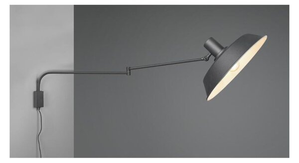 BOLDER APPLIQUE CON BRACCIO SNODATO IN METALLO NERO CON PARALUME A CUPOLA