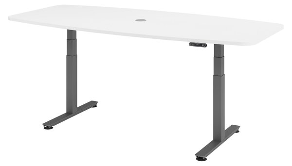 Tavolo da conferenza elettrico bümö XDSM22 - Finitura: bianco, struttura: grafite