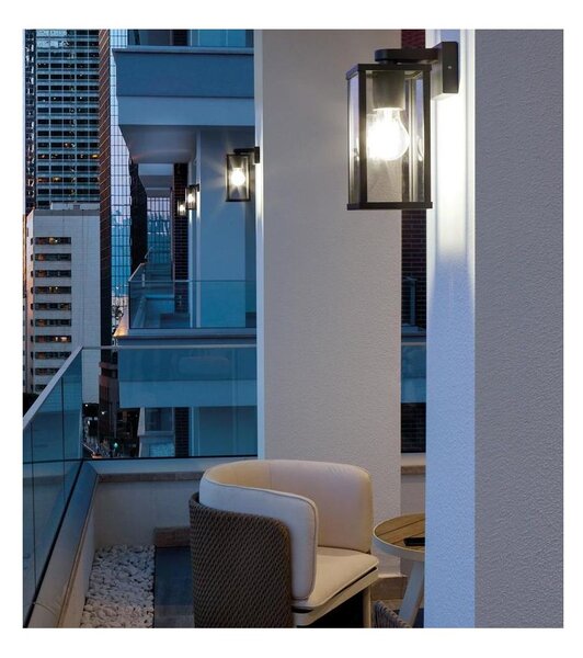 AUREA APPLIQUE DA ESTERNO A LANTERNA IP54 STILE CLASSICO IN ALLUMINIO BIANCO O NERO DI SOVIL