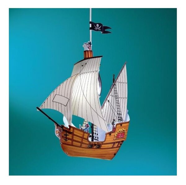 VELIERO PIRATI SOSPENSIONE SIMPATICA PER BAMBINI IN POLILUX DI LINEA ZERO MADE IN ITALY