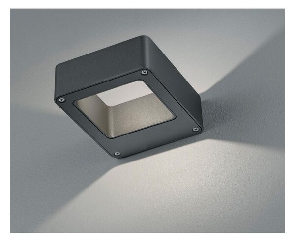 RENO PICCOLA APPLIQUE DA ESTERNI IP54 COLORE ANTRACITE BIEMISSIONE DI LUCE LED 4,5W LUCE 3000K