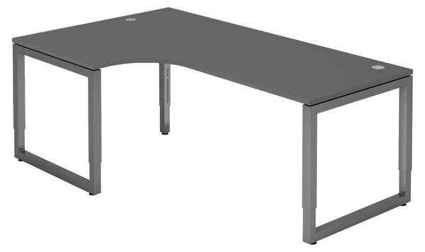 Bümö Scrivania Serie-R - Decorazione: grafite, struttura: grafite, dimensioni: scrivania angolare 200 x 120 cm