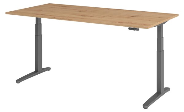 Scrivania elettrica bümö XBHM - Decorazione: rovere nodoso, struttura: grafite, dimensioni: 200 x 100 cm