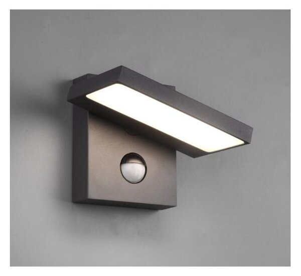 HORTON APPLIQUE PER ESTERNI CON SENSORE DI MOVIMENTO ORIENTABILE IP54 LED 8W ANTRACITE
