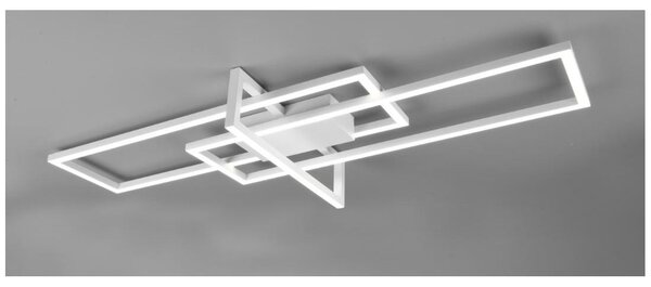 SALINAS PLAFONIERA A DUE RETTANGOLI LED 34W MODERNA DIMMERABILE FINITURA BIANCA LUCE 4000K
