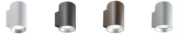 SHOW APPLIQUE CILINDRICA BIEMISSIONE DI LUCE IP65 LED 20W LUCE 3000K O 4000K IN 4 COLORI