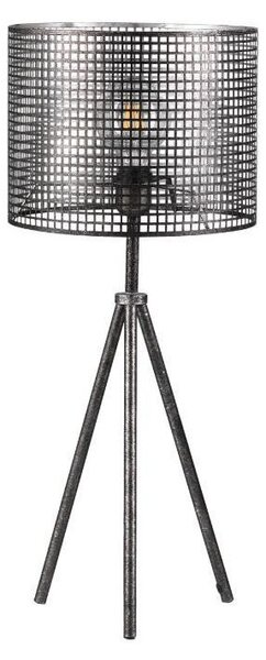 FLAM LAMPADA DA TAVOLO ALTEZZA 40 STILE VINTAGE IN METALLO PERFORATO ANTRACITE LAMPADINA 1XE27