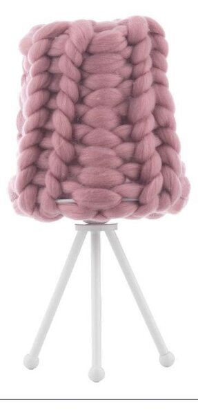 DOLLY LAMPADA DA TAVOLO MODERNA BASE TREPPIEDI CON DIFFUSORE IN LANA COLORE ROSA ANTICO
