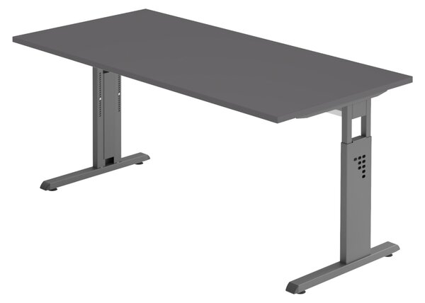 Bümö Scrivania Serie-O - Decorazione: grafite, struttura: grafite, dimensioni: 180 x 80 cm