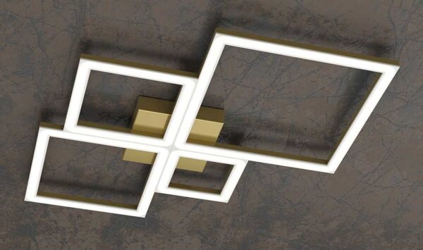 FOUR SQUARES PLAFONIERA LED 69W LUCE 3000K-4000K MODERNA METALLO 4 COLORI