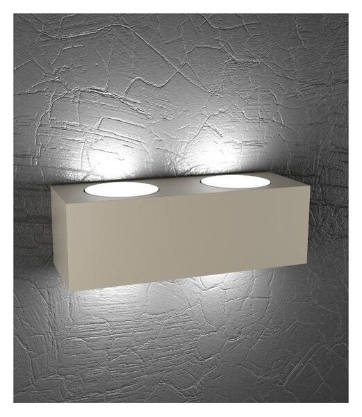 PLATE APPLIQUE BIEMISSIONE DI LUCE MODERNA IN METALLO 4 COLORI CON 4 LAMPADINE ATTACCO GX53