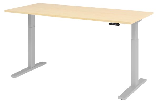 Scrivania elettrica bümö XMKA - Finitura: acero, struttura: argento, dimensioni: 180 x 80 cm