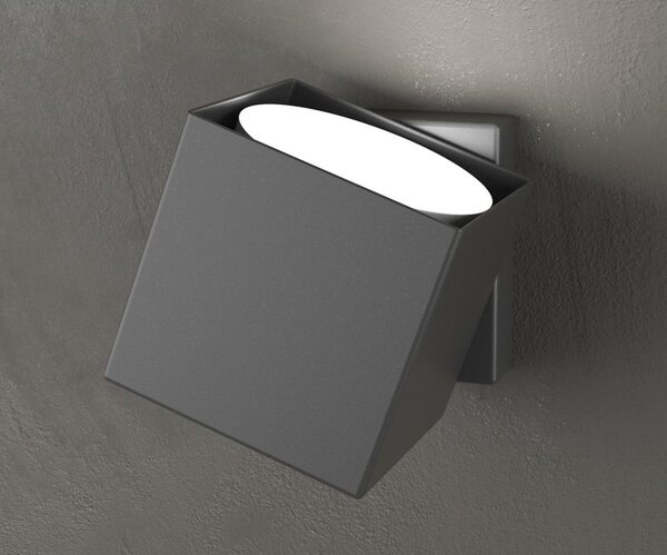 ROTATION PICCOLA APPLIQUE CON DIFFUSORE ORIENTABILE IN METALLO 4 COLORI LAMPADINA GX53