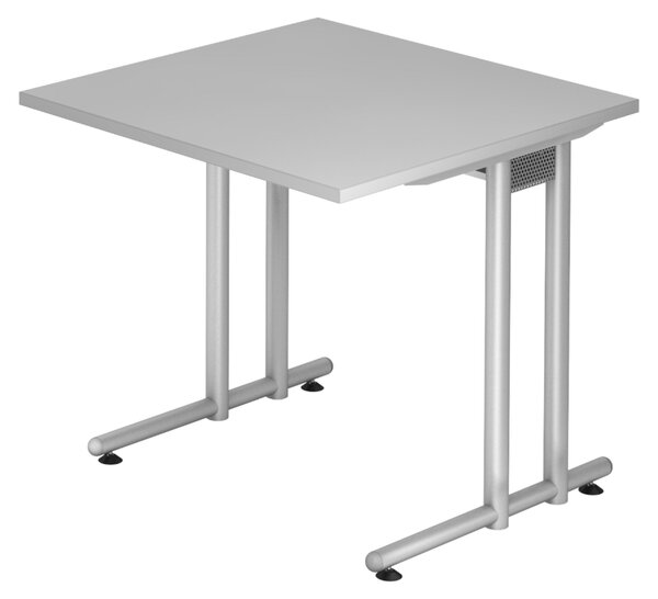 Bümö Scrivania Serie-N - Dimensioni: 80 x 80 cm, Decorazione: Grigio