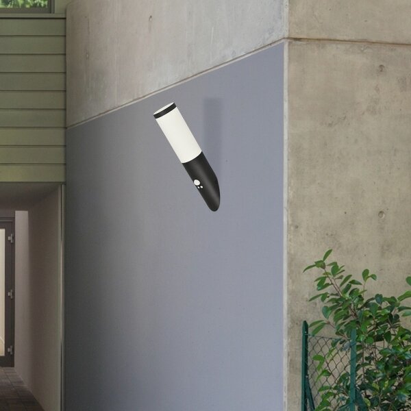 Rabalux 8146 - Lampada da parete esterna con sensore BLACK TORCH 1xE27/25W/230V