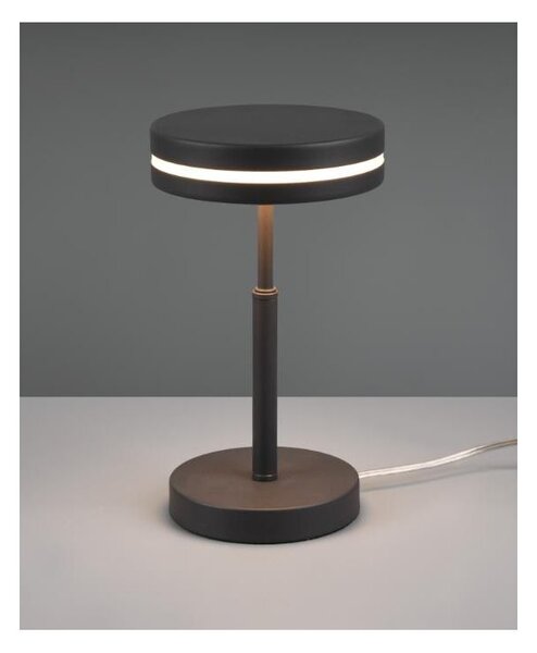 FRANKLIN ORIGINALE LAMPADA DA TAVOLO ANTRACITE LED 6W LUCE 3000K ALTEZZA CM 25