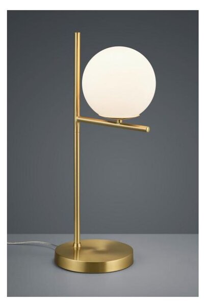 PURE LAMPADA DA TAVOLO MODERNA 2 FINITURE COLORE CON SFERA IN VETRO H52 CM
