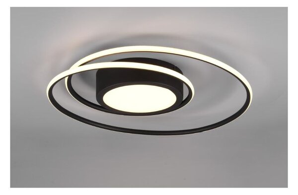YAVA PLAFONIERA LED D60 CON LUCE CENTRALE LED 56W LUCE 2700-6000K CON TELECOMANDO NERA