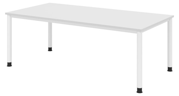 Scrivania bümö Serie H - Finitura: bianco, Dimensioni: 200 x 100 cm, Struttura: bianco