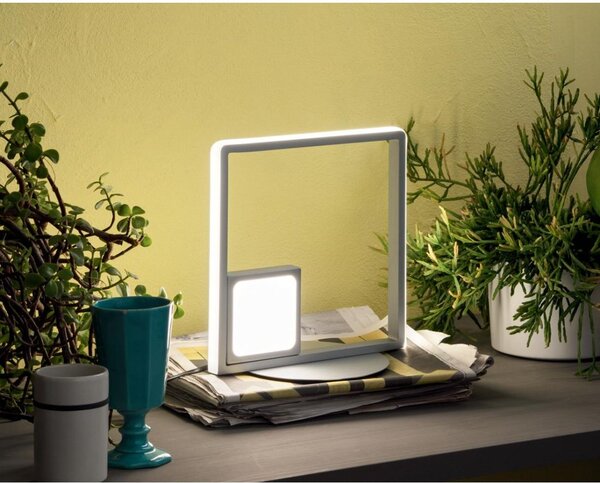 DOWEL LAMPADA DA TAVOLO LED 25W LUCE 3000K TOUCH MONTATURA ORO OPACO O SILVER DI ONDALUCE