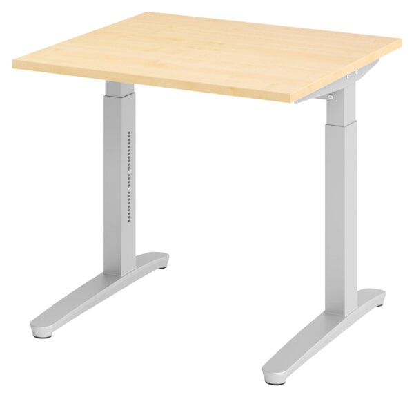 Scrivania bümö Serie XB - Finitura: acero, struttura: argento, dimensioni: 80 x 80 cm
