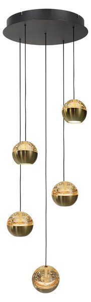 Lampada a sospensione - ottone - BELLUNO - vetro metallo - lampada di design - LED - 4585ME - Steinhauer Exclusive