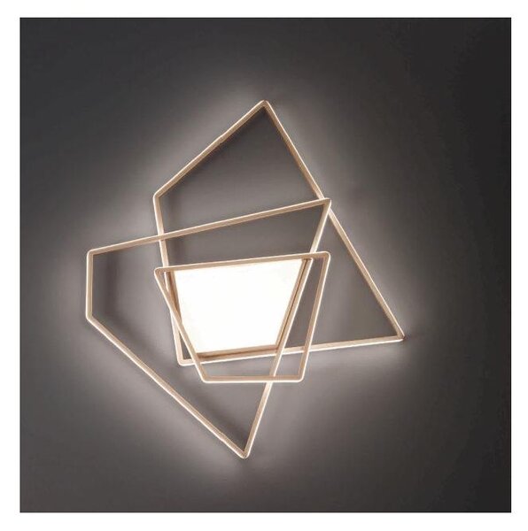GALAXY PLAFONIERA L62 CM IN METALLO SILVER O ORO LED 67W LUCE 3000K-4000K DIMMERABILE MODERNA
