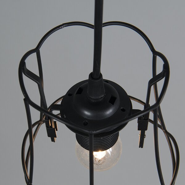 Lampada a sospensione retrò nera 15 cm - Granny Frame
