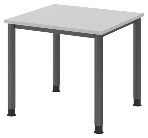 Scrivania bümö Serie H - Dimensioni: 80 x 80 cm, struttura: grafite, finitura: grigio