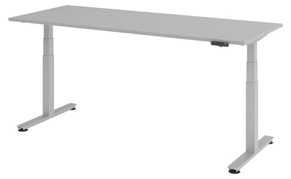 Scrivania elettrica bümö modello XDSM - Struttura: argento, finitura: grigio, dimensioni: 200 x 80 cm