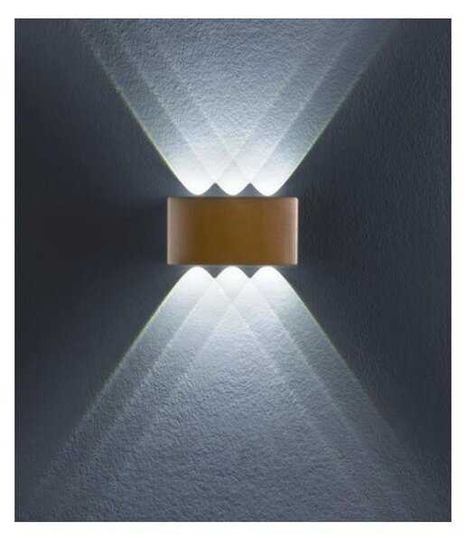 FABO APPLIQUE DA ESTERNI IP54 LED 8W LUCE 2700K-3000K BIANCO ANTRACITE O MARRONE