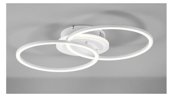 VENIDA PLAFONIERA 2 CERCHI FINITURA CROMO O BIANCA LED 25W LUCE 4000K DIMMERABILE