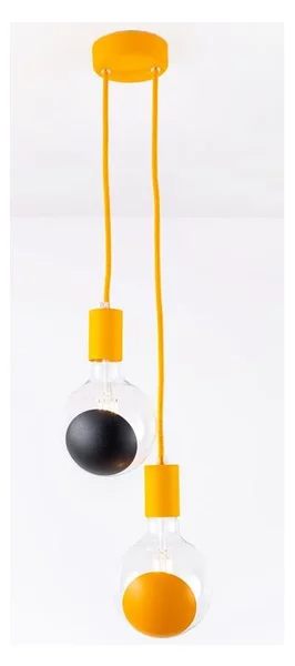 SOSPENSIONE 2 LUCI MODERNA IN METALLO 8 COLORI MARCHIO FILOTTO ORIGINALE
