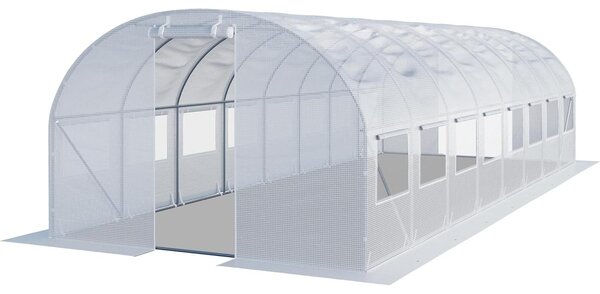 TOOLPORT Serra da Giardino tunnel Serra Orto stabile e robusto 3x8m - Telo PE 180g/m² bianco transparente