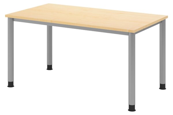 Scrivania bümö Serie H - Finitura: acero, struttura: argento, dimensioni: 140 x 80 cm