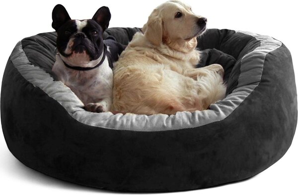 Tierlando LANA cuccia per cani divano M L XL velours MEGA THICK SUPER SOFT - Dimensioni: 120x105cm | Colore: 03 Nero