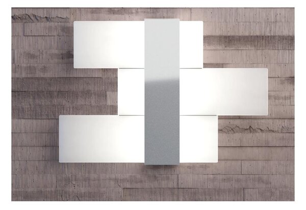 FLIGHT PLAFONIERA APPLIQUE MODERNA LARGHEZZA CM 54 LED 30W LUCE 3000-4000K 3 COLORI