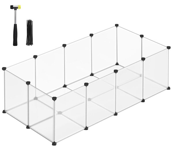 Recinto Per Animali - Leobert - Trasparente/Nero - 143 X 73 X 46 Cm