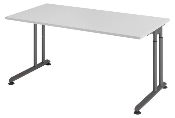 Bümö Scrivania Serie-Z - Dimensioni: 160 x 80 cm, struttura: grafite, decorazione: grigio